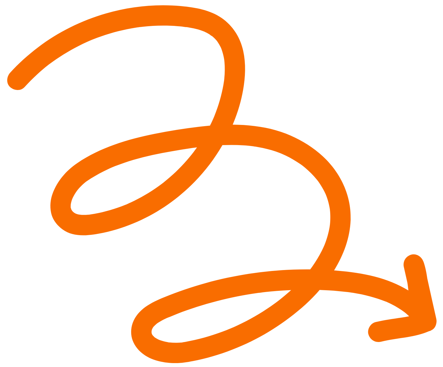 Handcrafted Orange Arrow